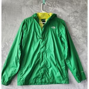 The North Face Jacket Boys XL Hood Zip Green Hyvent Windbreaker Waterproof 18-20